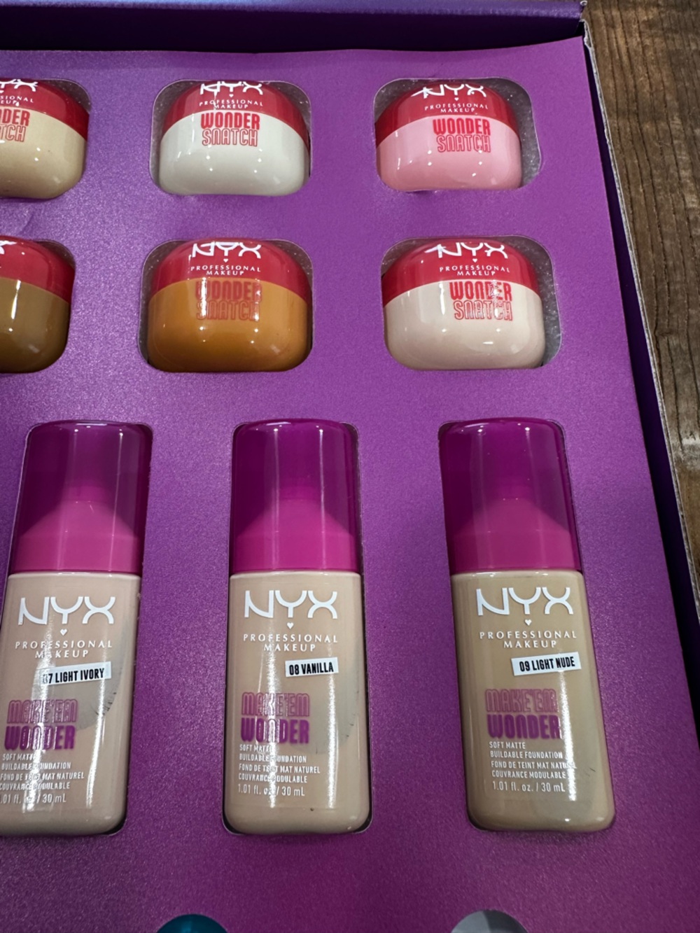 NYX Makeup Box with Pink Logo on Purple Background whole set - Picture 6 of 9